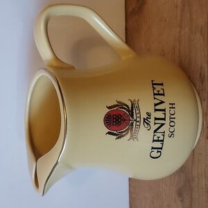 Vintage Glenlivet Scotch Whiskey Pitcher Gold Ceramic Pitcher LIMITED EDITION